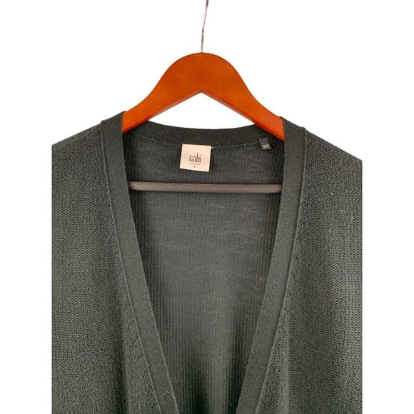Women's Size Small Cabi Sorreto Black Knitted Tunic Cardigan - Picture 3 of 4